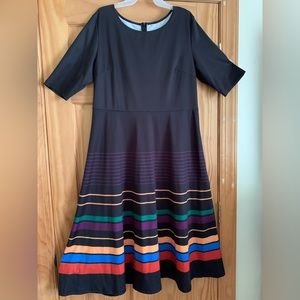 Black short sleeved dress